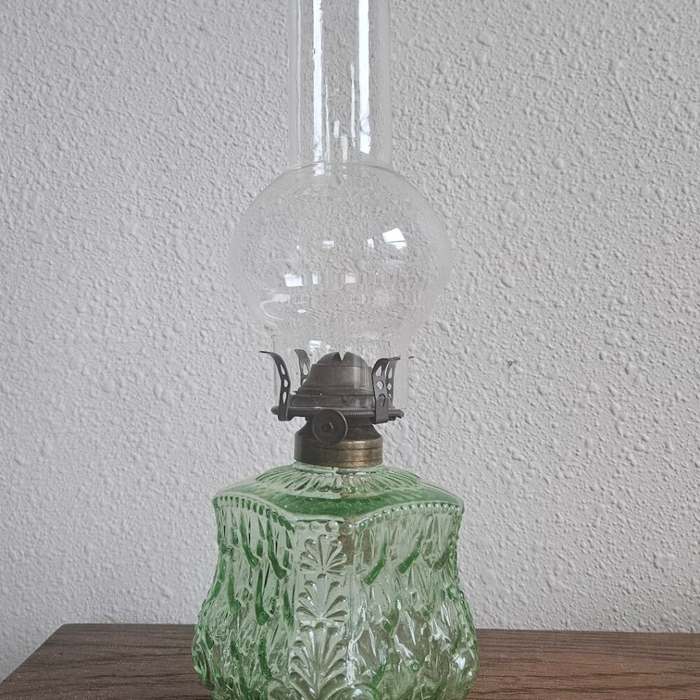Uranium Glass Lamp
